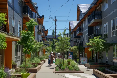 Schéma explicatif montrant comment les communautés énergétiques locales partagent, stockent et optimisent l’électricité produite collectivement