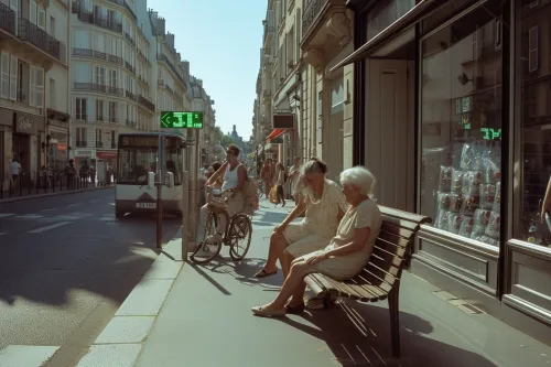 Représentation des impacts directs du réchauffement climatique sur la santé humaine, incluant vagues de chaleur, maladies et mortalité accrue