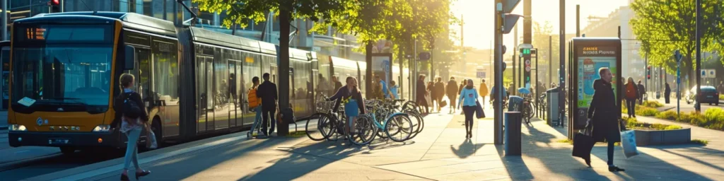 Voyage intermodal combinant train, bus, vélo et marche pour optimiser ses déplacements quotidiens écoresponsables