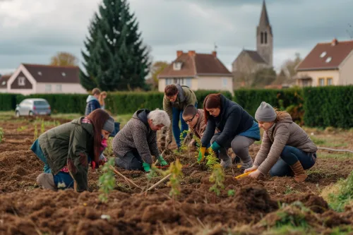 Paysans, citoyens et associations plantent ensemble des arbres pour restaurer les paysages locaux dégradés et renforcer la biodiversité